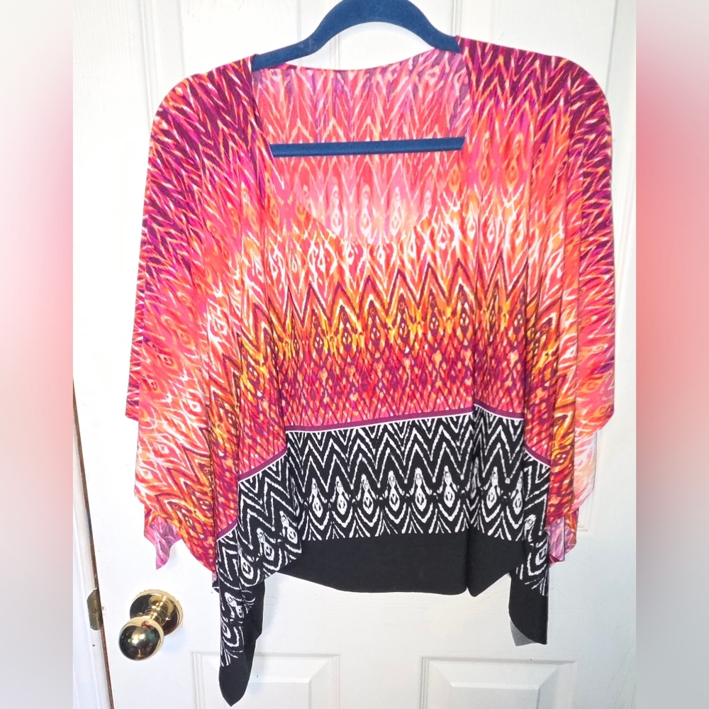 Chic Multicolor Women's Poncho